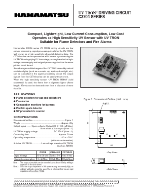 C3704-03 Datasheet PDF Hamamatsu Photonics