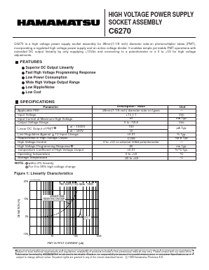 C6270 Datasheet PDF Hamamatsu Photonics