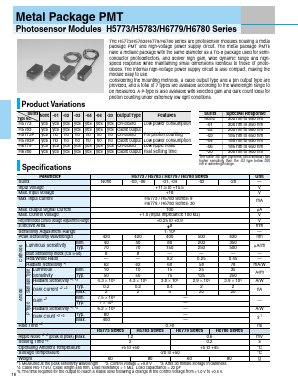 H6780-06 Datasheet PDF Hamamatsu Photonics