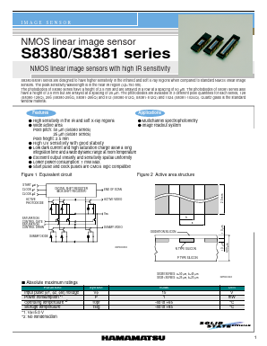 S8381 Datasheet PDF Hamamatsu Photonics