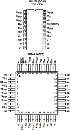 HIN238 Datasheet PDF Harris Semiconductor