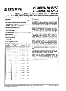HI-508A Datasheet PDF Harris Semiconductor