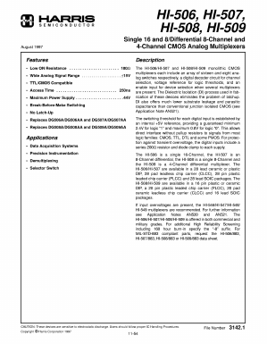HI4-0506 Datasheet PDF Harris Semiconductor