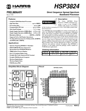 HSP3824 Datasheet PDF Harris Semiconductor
