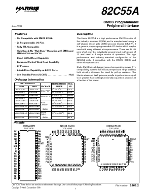 MD82C55A Datasheet PDF Harris Semiconductor