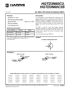HGTD3N60C3 Datasheet PDF Harris Semiconductor