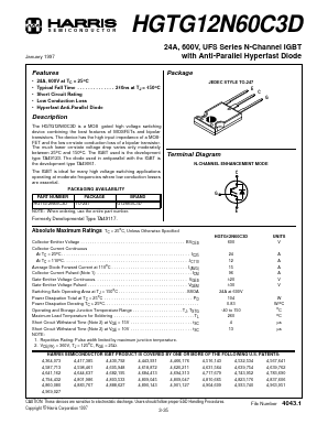 HGTG12N60C3D Datasheet PDF Harris Semiconductor