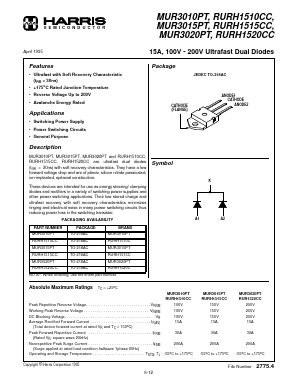 RURH1515CC Datasheet PDF Harris Semiconductor