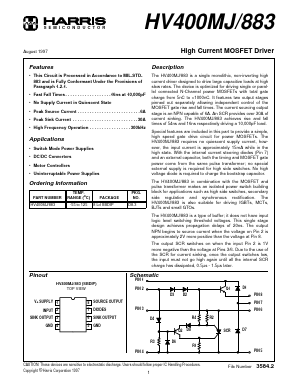HV400MJ883 Datasheet PDF Harris Semiconductor