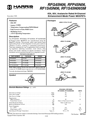 RFG45N069A Datasheet PDF Harris Semiconductor