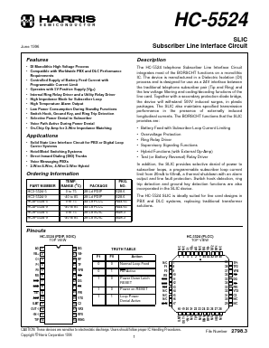 HC-5524 Datasheet PDF Harris Semiconductor