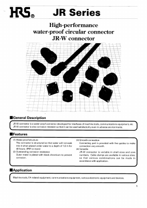 JR13WRA-4 Datasheet PDF HIROSE ELECTRIC