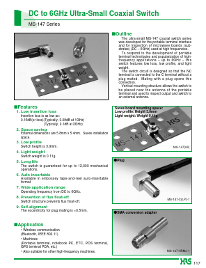 MS-147 Datasheet PDF HIROSE ELECTRIC