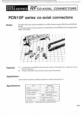 PO51P-T-1 Datasheet PDF HIROSE ELECTRIC