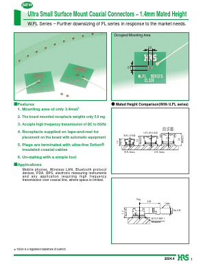 W.FL-2LP-04N2-A Datasheet PDF HIROSE ELECTRIC
