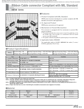 HIF3BB-6PA-2.54DS Datasheet PDF HIROSE ELECTRIC
