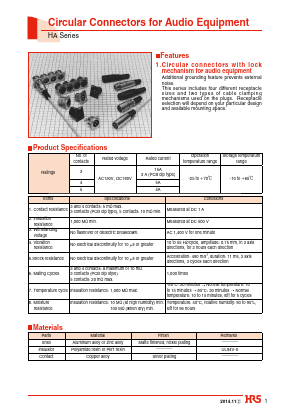 HA16PRN-3SF-A(71) Datasheet PDF HIROSE ELECTRIC