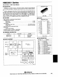 HM53051P-45 Datasheet PDF Hitachi -> Renesas Electronics