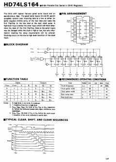 74LS164 Datasheet PDF Hitachi -> Renesas Electronics