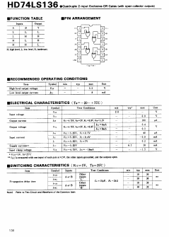 74LS136 Datasheet PDF Hitachi -> Renesas Electronics