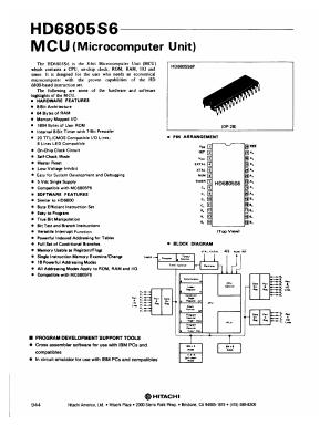 HD6805S6 Datasheet PDF Hitachi -> Renesas Electronics