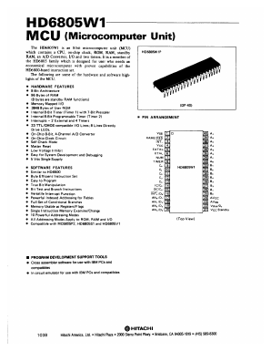 HD6805W1 Datasheet PDF Hitachi -> Renesas Electronics