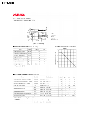 2SB856 Datasheet PDF Hitachi -> Renesas Electronics