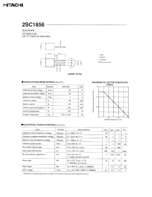 2SC1856 Datasheet PDF Hitachi -> Renesas Electronics