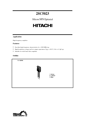 2SC5023 Datasheet PDF Hitachi -> Renesas Electronics