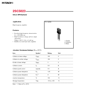 C5023 Datasheet PDF Hitachi -> Renesas Electronics