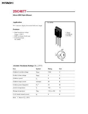 2SC4877 Datasheet PDF Hitachi -> Renesas Electronics