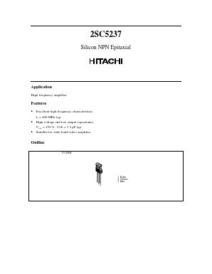 2SC5237 Datasheet PDF Hitachi -> Renesas Electronics