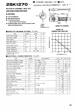 2SK1270 Datasheet PDF Hitachi -> Renesas Electronics