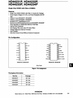 HD44231P Datasheet PDF Hitachi -> Renesas Electronics