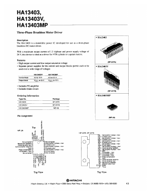 HA13403V Datasheet PDF Hitachi -> Renesas Electronics