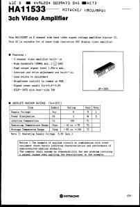 HA11533 Datasheet PDF Hitachi -> Renesas Electronics