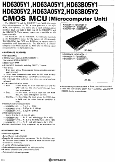 HD6305Y1 Datasheet PDF Hitachi -> Renesas Electronics