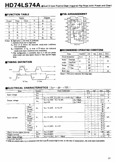 HD74LS74A Datasheet PDF Hitachi -> Renesas Electronics