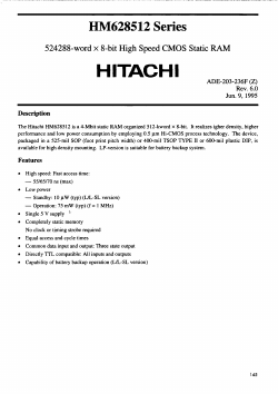 HM628512 Datasheet PDF Hitachi -> Renesas Electronics