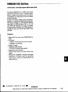 HM628128P-7 Datasheet PDF Hitachi -> Renesas Electronics