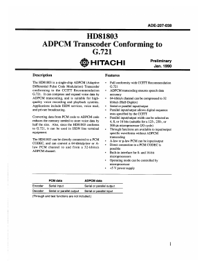 HD81803 Datasheet PDF Hitachi -> Renesas Electronics