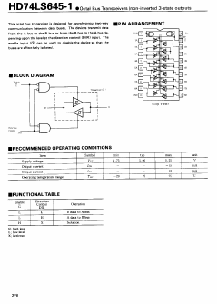 74LS645 Datasheet PDF Hitachi -> Renesas Electronics