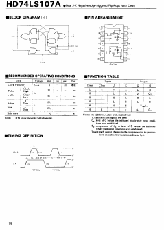 HD74LS107AP Datasheet PDF Hitachi -> Renesas Electronics