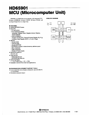 HD65901 Datasheet PDF Hitachi -> Renesas Electronics