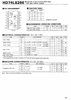 HD74LS266 Datasheet PDF Hitachi -> Renesas Electronics
