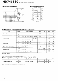 HD74LS30 Datasheet PDF Hitachi -> Renesas Electronics
