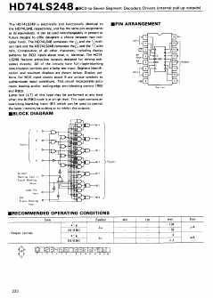 HD74LS248 Datasheet PDF Hitachi -> Renesas Electronics