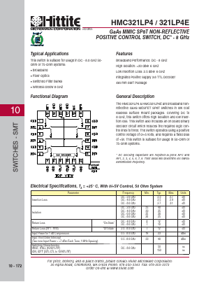 HMC321LP4E Datasheet PDF Hittite Microwave