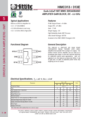 HMC313_07 Datasheet PDF Hittite Microwave