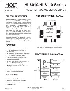 HI-8110JF-85 Datasheet PDF Holt Integrated Circuits